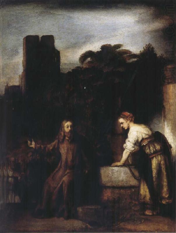 REMBRANDT Harmenszoon van Rijn Christ and the Woman of Samaria china oil painting image
